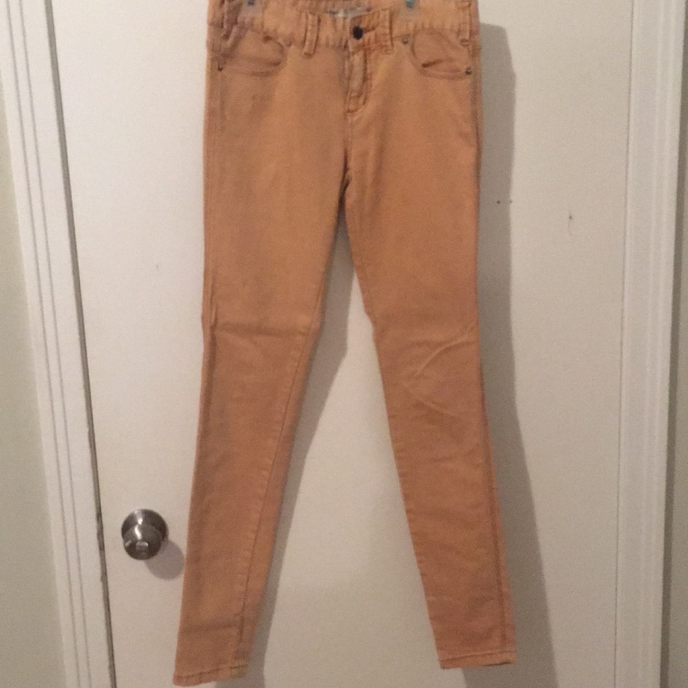 free people peach jeans